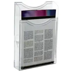 (6121M CS TP) ARCHIVO 2000 PORTAFOLLETOS MURAL ARCHIPLAY 1 COMPARTIMENTO A4 VERTICAL PEGADO A PARED POLIESTIRENO TRANSPARENTE