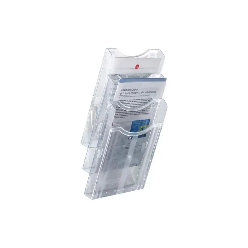 (6123 CS TP) ARCHIVO 2000 EXPOSITOR MURAL ARCHIPLAY 3 COMPARTIMENTOS DIN A4 VERTICAL 105X235X445 MM CRISTAL TRANSPARENTE