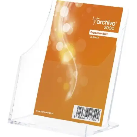 (6141 CS TP) ARCHIVO 2000 PORTAFOLLETOS SOBREMESA ARCHIVO 2000 "PREMIUM" ESPESOR 3 MM 1/3 DIN A4 VERTICAL 85X115X145 MM