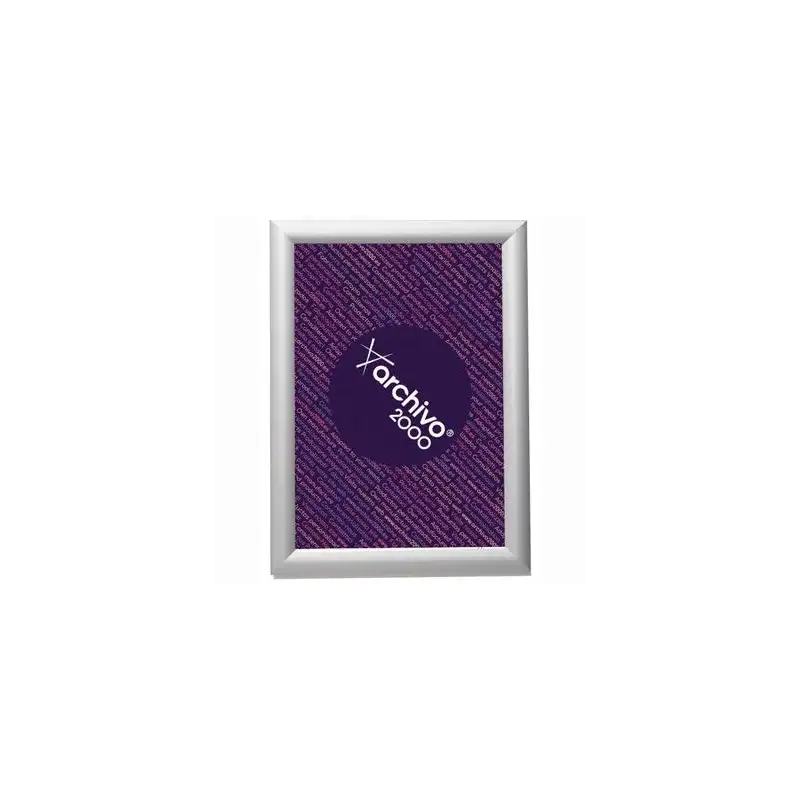 (64004 PT) ARCHIVO 2000 EXPOSITOR MURAL SNAP FRAME CON MARCO MONTABLE DIN A4 VERTICAL / HORIZONTAL 10X240X330 MM PLATA