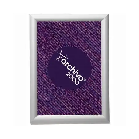 (64004 PT) ARCHIVO 2000 EXPOSITOR MURAL SNAP FRAME CON MARCO MONTABLE DIN A4 VERTICAL / HORIZONTAL 10X240X330 MM PLATA