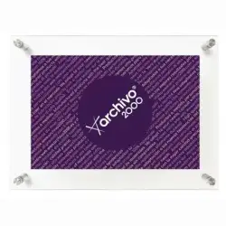 (65404 CS TP) ARCHIVO 2000 EXPOSITOR MURAL CON TALADROS METRAQUILATO ULTRATRANSPARENTE VERTICAL / HORIZONTAL 35X240X330 MM