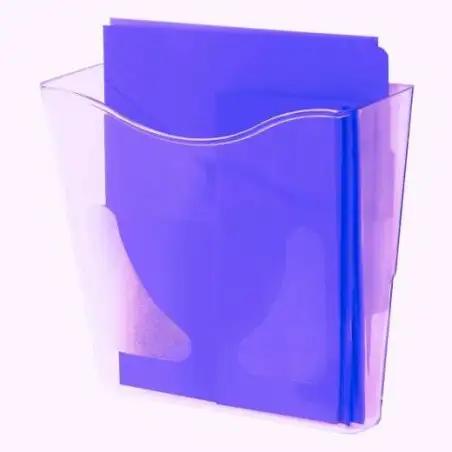 (66504 CS TP) ARCHIVO 2000 PORTAFOLLETOS MURAL CON AGUJEROS PRE PERFORADOS DIN A4 VERTICAL CRISTAL TRANSPARENTE