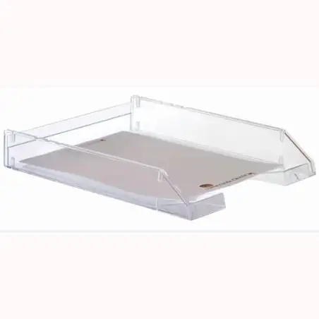 (715 CS TP) ARCHIVO 2000 BANDEJA APILABLE FONDO LISO OPCIONAL USO DE VARILLAS ELEVADORAS DIN A4 Y FOLIO 340X260X60 CRISTAL TR...