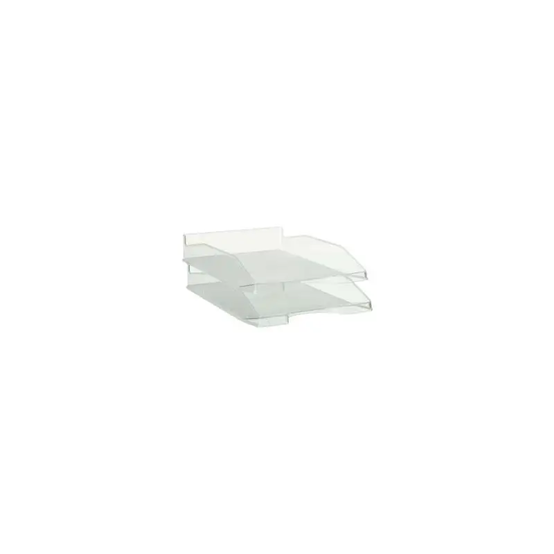 (742 CS TP) ARCHIVO 2000 BANDEJA APILABLE EN 3 POSICIONES FONDO LISO DIN A4 Y FOLIO 345X255X60 MM CRISTAL TRANSPARENTE