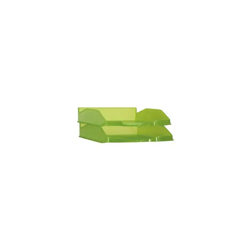(742 KW TL) ARCHIVO 2000 BANDEJA APILABLE EN 3 POSICIONES FONDO LISO DIN A4 Y FOLIO 345X255X60 MM KIWI TRASLÚCIDO
