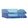 (742 LG TL) ARCHIVO 2000 BANDEJA APILABLE EN 3 POSICIONES FONDO LISO DIN A4 Y FOLIO 345X255X60 MM LAGOON TRASLÚCIDO