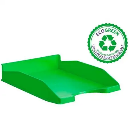 (742 VE) ARCHIVO 2000 BANDEJA APILABLE EN 3 POSICIONES FONDO LISO DIN A4 Y FOLIO 345X255X60 MM VERDE