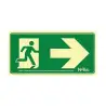 (6170-16H VE) ARCHIVO 2000 SEÑAL "SALIDA DE EMERGENCIA DERECHA" 160X320 PVC VERDE