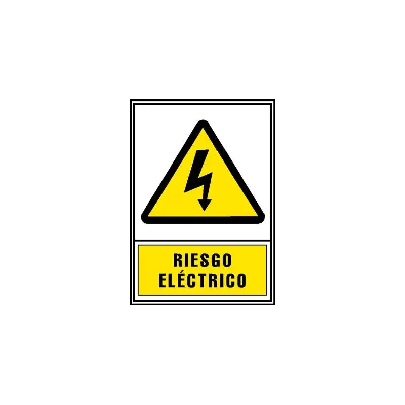 (6172-03 AM) ARCHIVO 2000 SEÑAL "RIESGO ELÉCTRICO" 210X297 PVC AMARILLO
