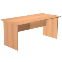 (002-6+60111-6) ARTEXPORT MESA ESCRITORIO PRESTO 140 CON PATAS PANEL LATERALES TABLERO DE 22MM HAYA
