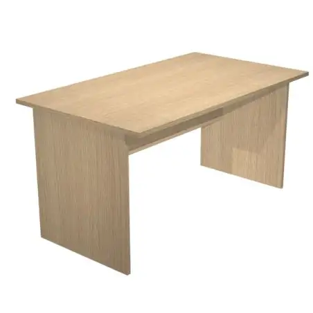 (002-C+60111-C) ARTEXPORT MESA ESCRITORIO PRESTO 140 CON PATAS PANEL LATERALES TABLERO DE 22MM ROBLE