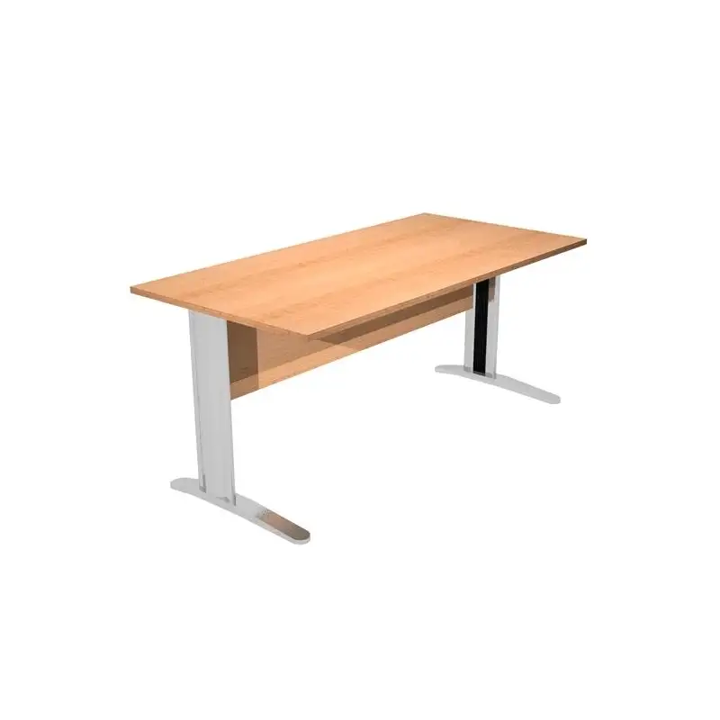 (003-6+30511) ARTEXPORT MESA ESCRITORIO PRESTO 160 CON PATAS DE METAL TABLERO 22MM HAYA
