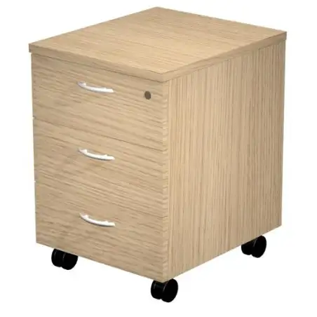 (60021-C) ARTEXPORT CAJONERA PRESTO 3 CAJONES C/RUEDAS GUÍAS METÁLICAS CERRADURA ROBLE -DESMONTADO-