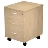 (60021-C) ARTEXPORT CAJONERA PRESTO 3 CAJONES C/RUEDAS GUÍAS METÁLICAS CERRADURA ROBLE -DESMONTADO-