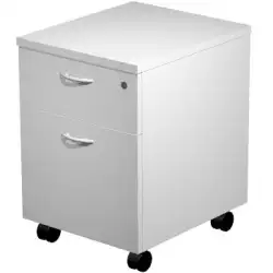(60022-9) ARTEXPORT CAJONERA PRESTO 2 CAJONES C/RUEDAS GUÍAS METÁLICAS CERRADURA GRIS -DESMONTADO-
