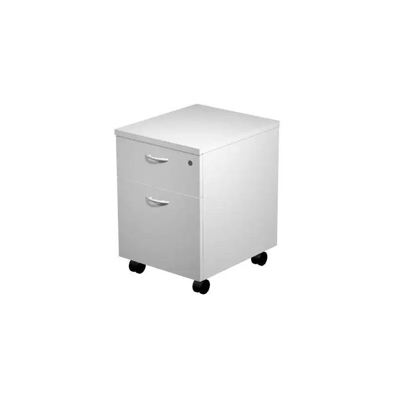 (60022-9) ARTEXPORT CAJONERA PRESTO 2 CAJONES C/RUEDAS GUÍAS METÁLICAS CERRADURA GRIS -DESMONTADO-