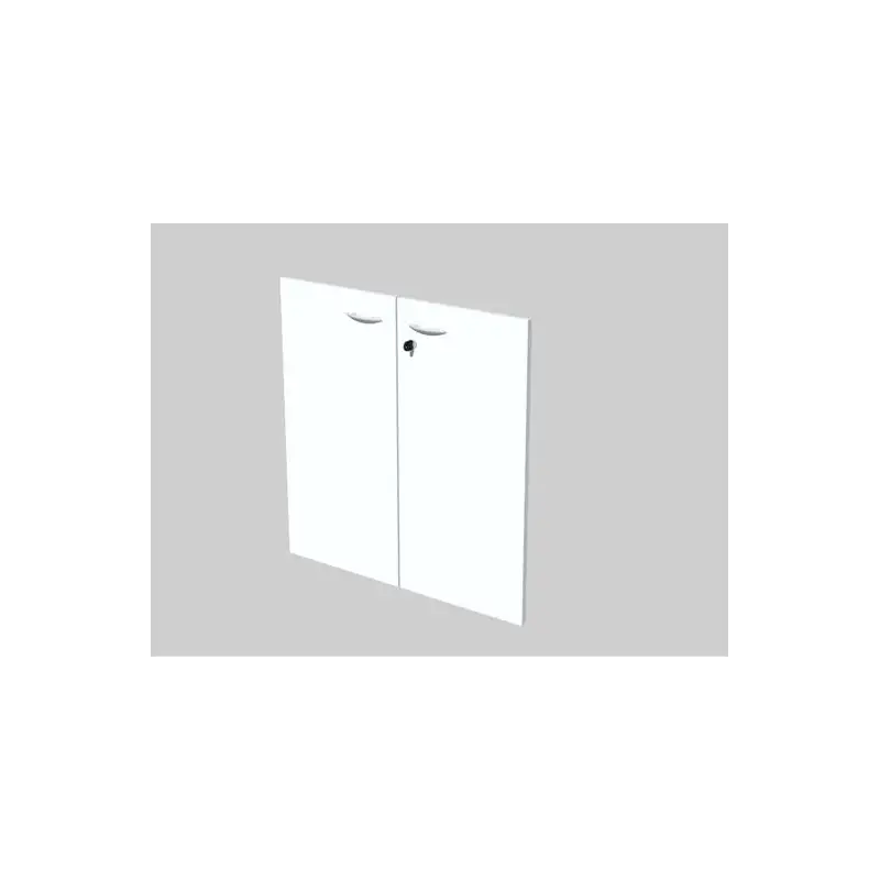 (60067M-3) ARTEXPORT PAREJA DE PUERTAS PARA ESTANTERÍA BAJA PRESTO 18MM CON CERRADURA BLANCO