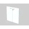 (60067M-3) ARTEXPORT PAREJA DE PUERTAS PARA ESTANTERÍA BAJA PRESTO 18MM CON CERRADURA BLANCO