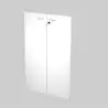 (60069M-3) ARTEXPORT PAREJA DE PUERTAS PARA ESTANTERÍA MEDIA PRESTO 18MM CON CERRADURA BLANCO