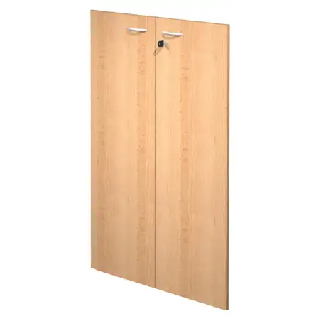 (60069M-6) ARTEXPORT PAREJA DE PUERTAS PARA ESTANTERÍA MEDIA PRESTO 18MM CON CERRADURA HAYA