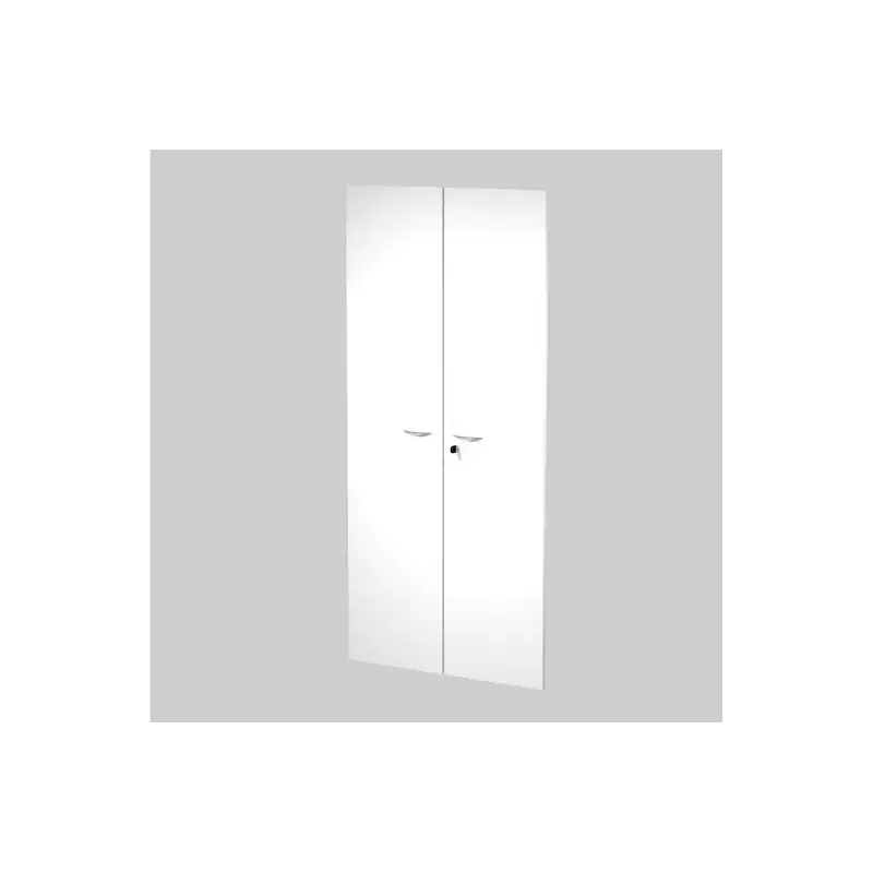 (60075M-3) ARTEXPORT PAREJA DE PUERTAS PARA ESTANTERÍA ALTA PRESTO 18MM CON CERRADURA BLANCO