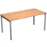 (66002-6+86711N+86307) ARTEXPORT MESA ESCRITORIO VENERE 140 CON 4 PATAS DE METAL 40X40MM TABLERO 22MM HAYA