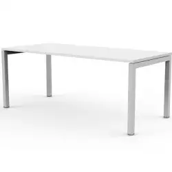 (66003-3+86711N+86308) ARTEXPORT MESA ESCRITORIO VENERE 160 CON 4 PATAS DE METAL 40X40MM TABLERO 22MM BLANCO