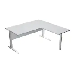 (ML003M-GR) ARTEXPORT MESA ESCRITORIO PRESTO CON PATAS METAL 160 + ALA LATERAL 79X60 GRIS