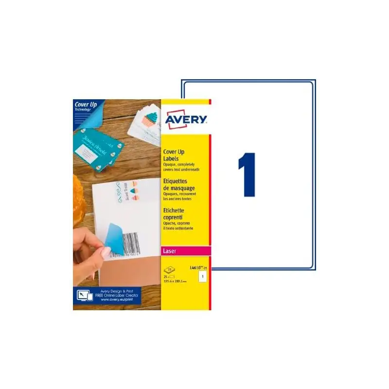 (L4610-25) AVERY ETIQUETAS ADHESIVAS PARA ENMASCARAMIENTO 199