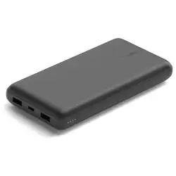 (BPB012BTBK) BELKIN CARGADOR POWER BANK 20K MAH 2USB-A 1 USB-C NEGRO