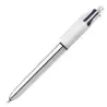 (982873) BIC BOLÍGRAFO 4 COLORES SHINE SILVER CUERPO BLANCO/PLATEADO CAJA 12 UD