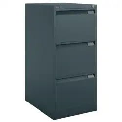 (1633A-AV1) BISLEY ARCHIVADOR METÁLICO BS1633 PREMIUM 3 CAJONES FOLIO CARPETAS COLGANTES MULTIFORMATO FONDO 62CM ANTRACITA