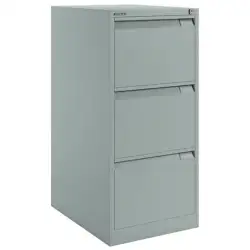 (1633A-AV7) BISLEY ARCHIVADOR METÁLICO BS1633 PREMIUM 3 CAJONES FOLIO CARPETAS COLGANTES MULTIFORMATO FONDO 62CM GRIS