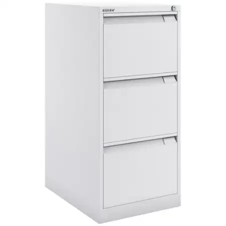 (1633A-BA5) BISLEY ARCHIVADOR METÁLICO BS1633 PREMIUM 3 CAJONES FOLIO CARPETAS COLGANTES MULTIFORMATO FONDO 62CM BLANCO