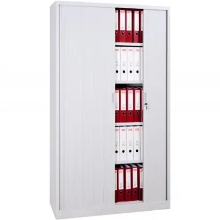 (ET410/4S-AV7) ARMARIO METÁLICO DOS PUERTAS PERSIANA CORREDERAS 100X45X198 CM (ANCHO X FONDO X ALTO) INCLUYE 4 BALDAS ACABADO...