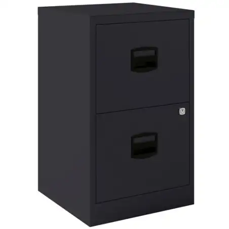 (PFA2-AV1) BISLEY ARCHIVADOR METALICO 2 CAJONES ARCHIVO CARPETAS COLGANTES A4 FONDO 40CM ANTRACITA