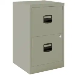 (PFA2-V7) BISLEY ARCHIVADOR METALICO 2 CAJONES ARCHIVO CARPETAS COLGANTES A4 FONDO 40CM GRIS
