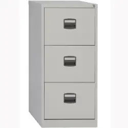 (PFA3F-AV7) BISLEY ARCHIVADOR METALICO 3 CAJONES ARCHIVO CARPETAS COLGANTES A4 FONDO 40CM GRIS