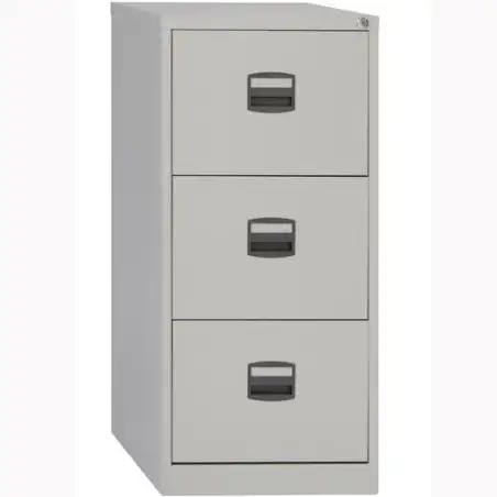 (PFA3F-AV7) BISLEY ARCHIVADOR METALICO 3 CAJONES ARCHIVO CARPETAS COLGANTES A4 FONDO 40CM GRIS
