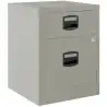 (PFAM1S1F-V7) BISLEY CAJONERAS METALICAS 1 CAJÓN PERSONAL + 1 CAJÓN ARCHIVO A4 MÓVIL FONDO 40CM GRIS ( MONTADO)