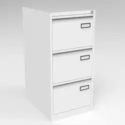 (PSF3-BA5) BISLEY ARCHIVADOR METÁLICO PSF LIGHT 3 CAJONES FOLIO CARPETAS COLGANTES MULTIFORMATO FONDO 62CM - BLANCO