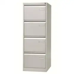 (PSF4-AV7) BISLEY ARCHIVADOR METALICO PSF LIGHT 4 CAJONES CARPETAS COLGANTES MULTIFORMATO 1321X470X622MM - GRIS (MONTADO)
