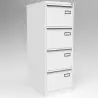 (PSF4-BA5) BISLEY ARCHIVADOR METALICO PSF LIGHT 4 CAJONES CARPETAS COLGANTES MULTIFORMATO 1321X470X622MM - BLANCO (MONTADO)