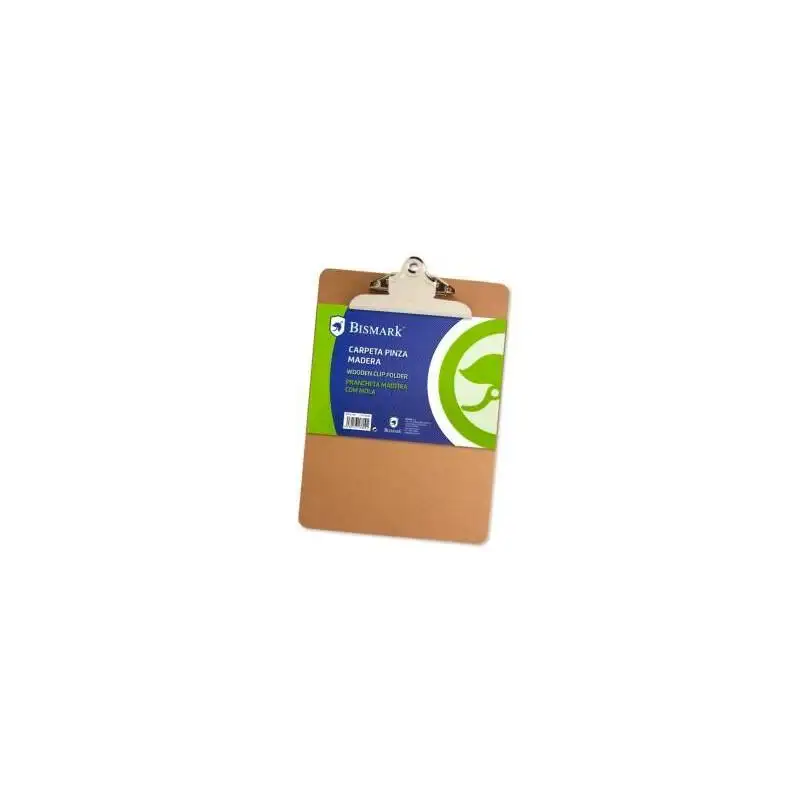 (317809) BISMARK CARPETA CON PINZA SUPERIOR FOLIO BASE DE MADERA