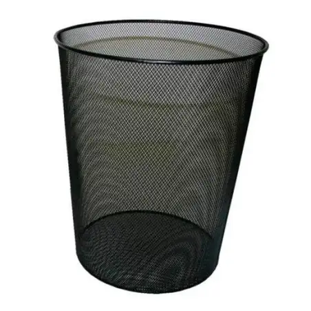 (317273) BISMARK PAPELERA DE REJILLA ALTA CAPACIDAD 18 LITROS 340X240 MM NEGRO