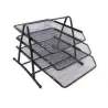 (324514) BISMARK BANDEJA DE REJILLA TRIPLE 35X30X24.5 CM  NEGRA