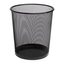 (324518) BISMARK PAPELERA DE REJILLA BASICA  PEQUEÑA 12 LITROS 275X210 MM NEGRO