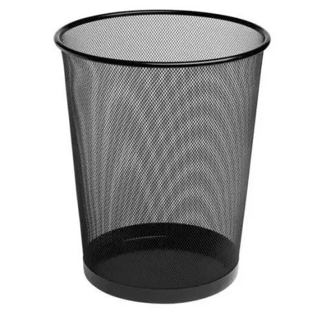 (324522) BISMARK PAPELERA DE REJILLA ALTA CAPACIDAD 18 LITROS 340 X 240 MM  NEGRO