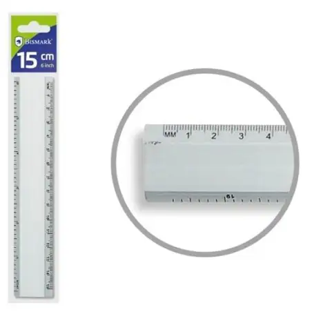 (314300) BISMARK REGLA ALUMINIO 15CM